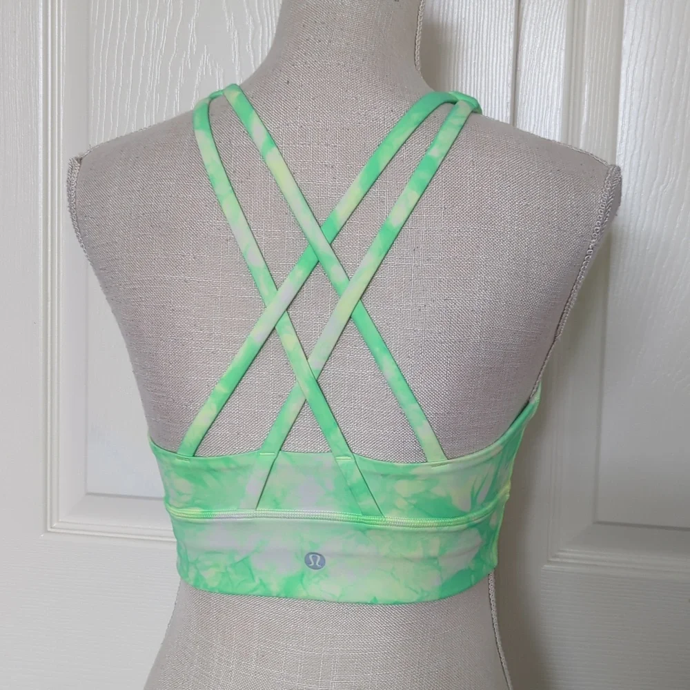 Lululemon Energy Bra High Neck Long Line Shibori *Medium Support B-D - Picture 6 of 9